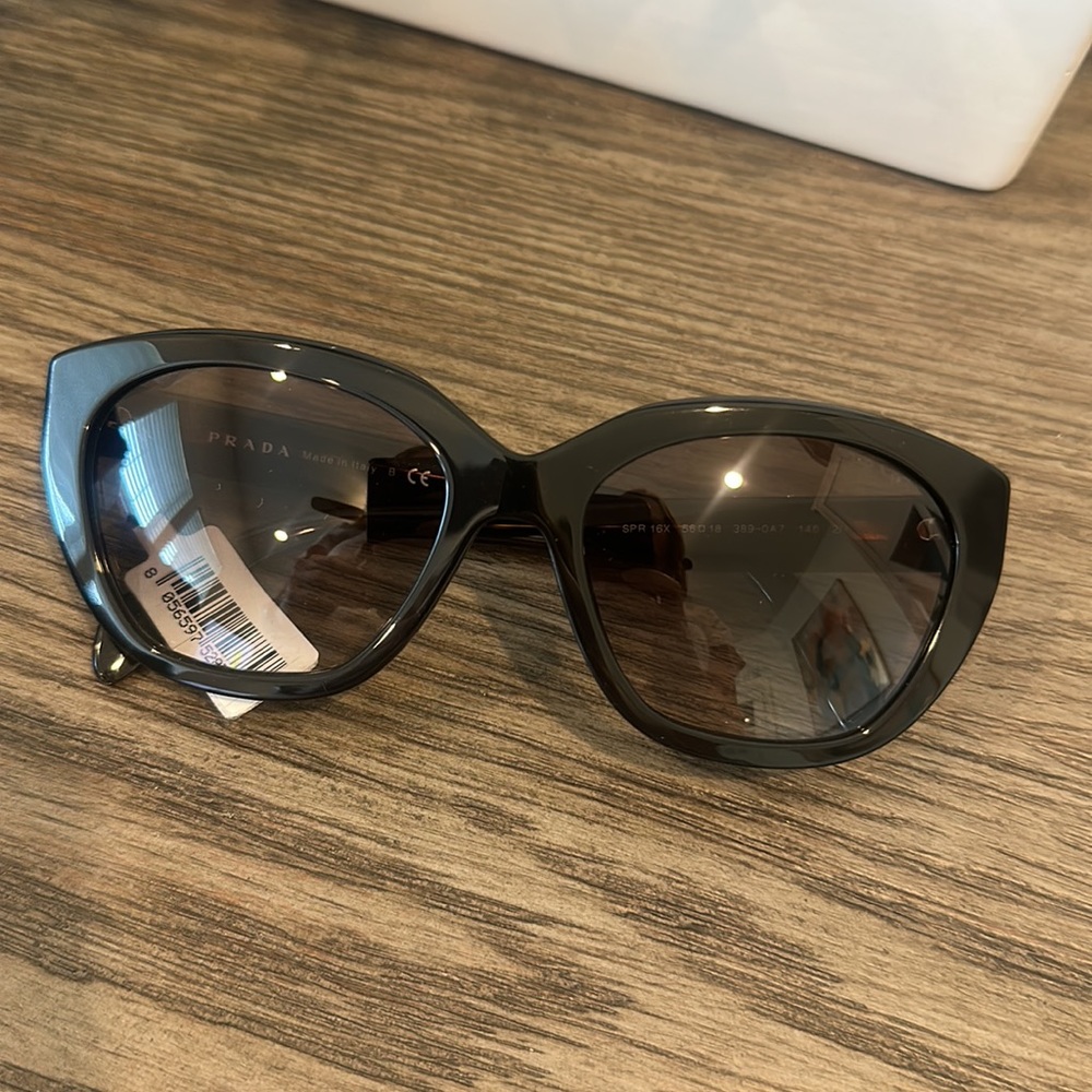NWT Prada 56MM Cat Eye Sunglasses w/ Case & Cleaning Cloth - Picture 11 of 14